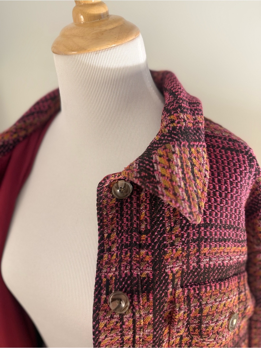 Like New ❥ Johnny Was Workshop ❥ Georgina Plaid Embroidered Jacket ❥ MSRP $400 - Picture 5 of 7